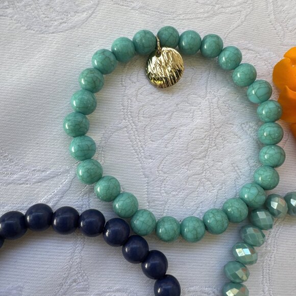 New Stack Beads Stretch Bangle Bracelet Chic Women Party Vacation Jewelry Gift - Picture 7 of 8